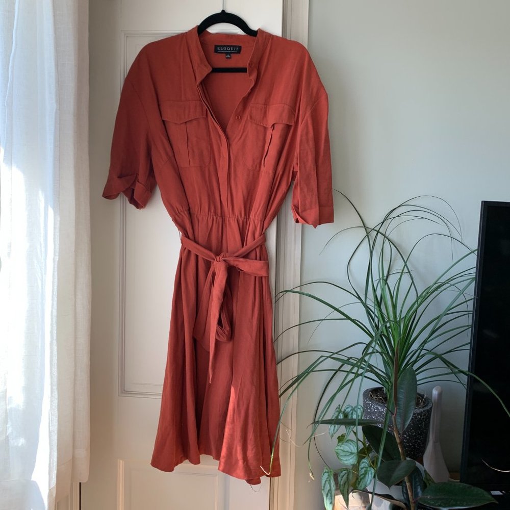 Eloquii Fit and Flare Utility Dress in Size 14